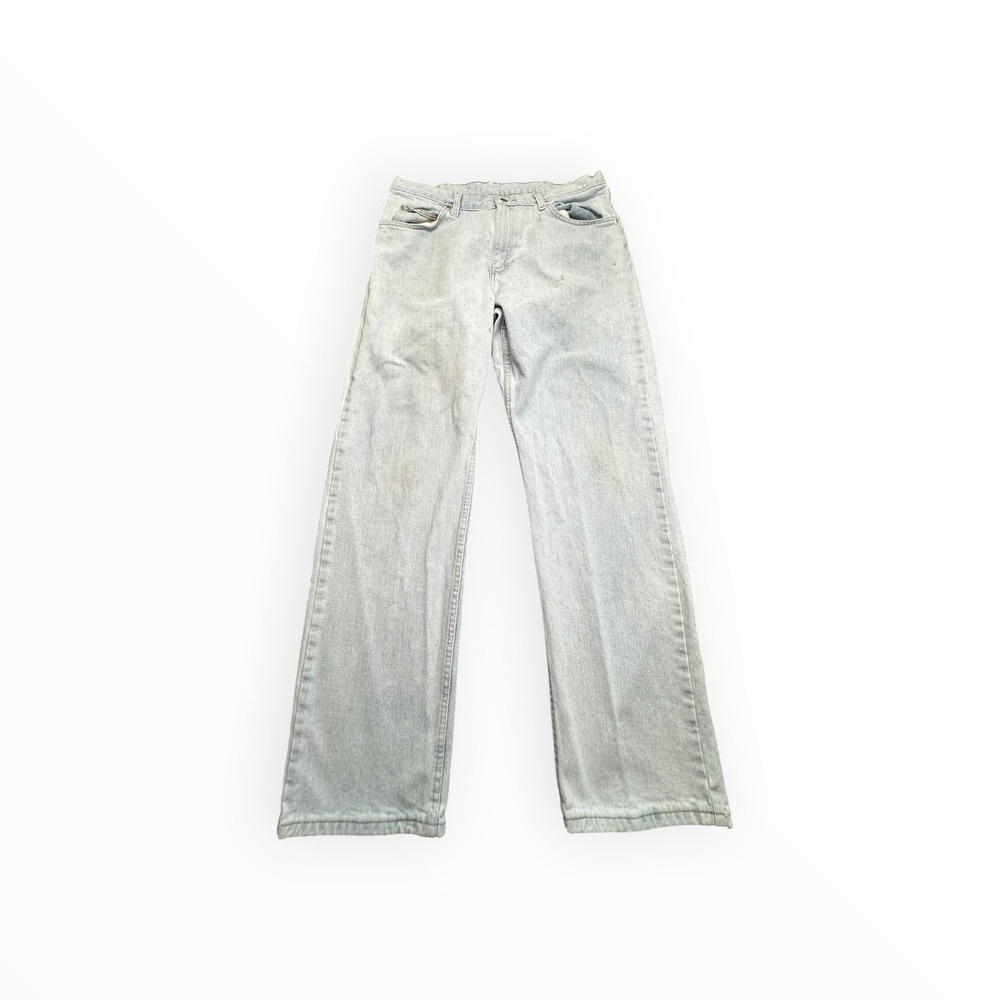 Wrangler Jeans Mens 36x32 Light Wash Relaxed Fit 97601SB Vintage Denim Workwear